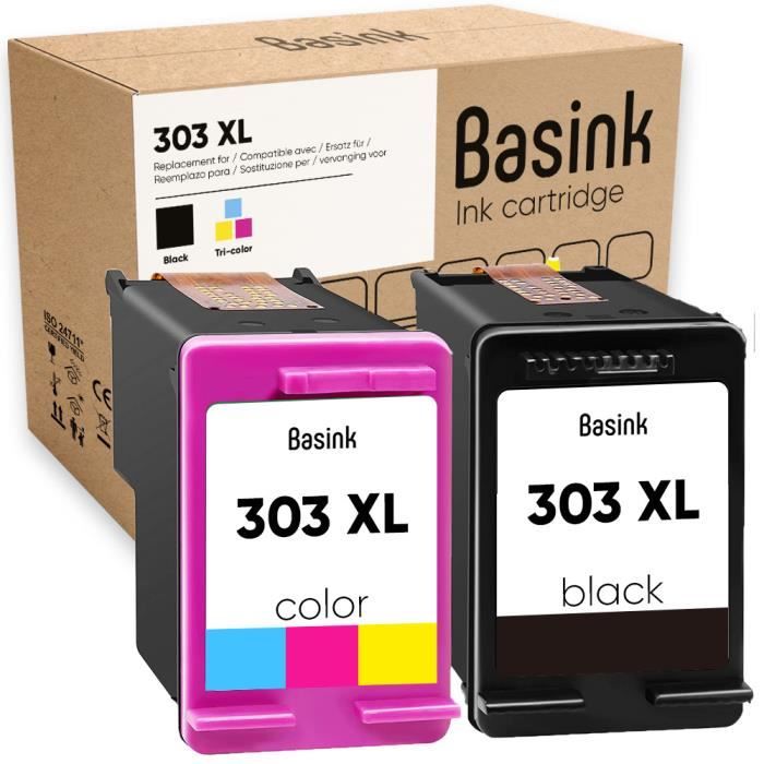 Cartouches D'Encre Compatibles HP 301 XL - Lot 5 Couleurs - Pour DeskJet 3510/3511, Envy, Etc.