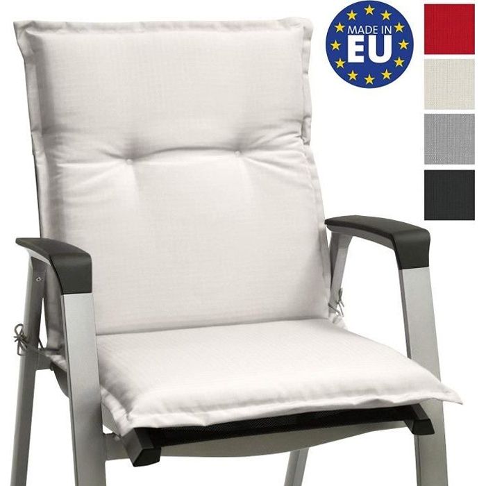 beautissu matelas coussin pour chaise fauteuil de jardin terrasse base nl 100x50x6cm nature cdiscount jardin