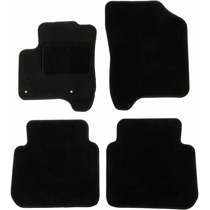 Tapis Auto Sur Mesure Pour Mini Cooper (2006-2013) - 4 Pièces Antidérapants Moquette Velours Noir