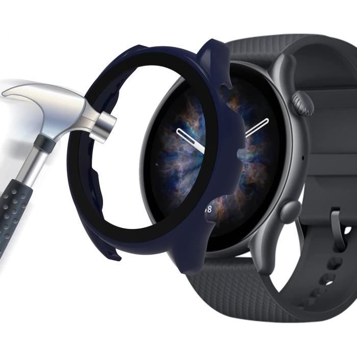 RuenTech Cover Completa Con Pellicola Per Amazfit GTR 3 / GTR 3 Pro: Custodia In TPU Morbida, Protezione Totale, 3 Colori (nero, Oro Rosa, Blu)