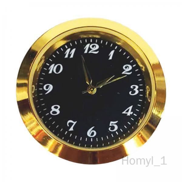 Mouvement D'Horloge à Quartz 36 Mm - Insert Rond Pour DIY Ou Réparation, Cadran Blanc Chiffres Arabes Dorés