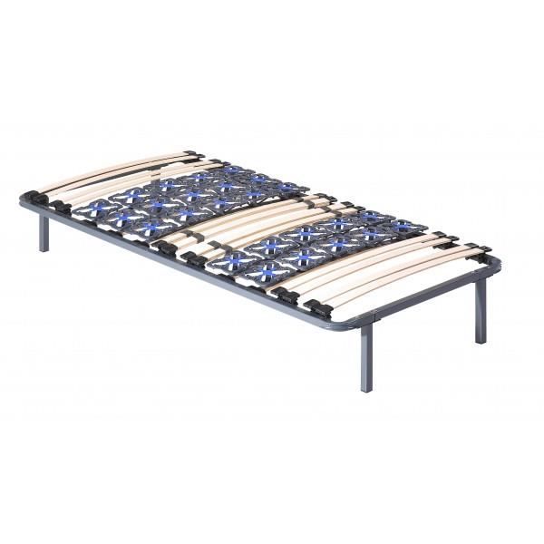 Duo Relax Sommier A Lattes Reglables Et A Plots Gris 90 X 200 Cm Metallique Conforeva Achat Vente Sommier Cdiscount