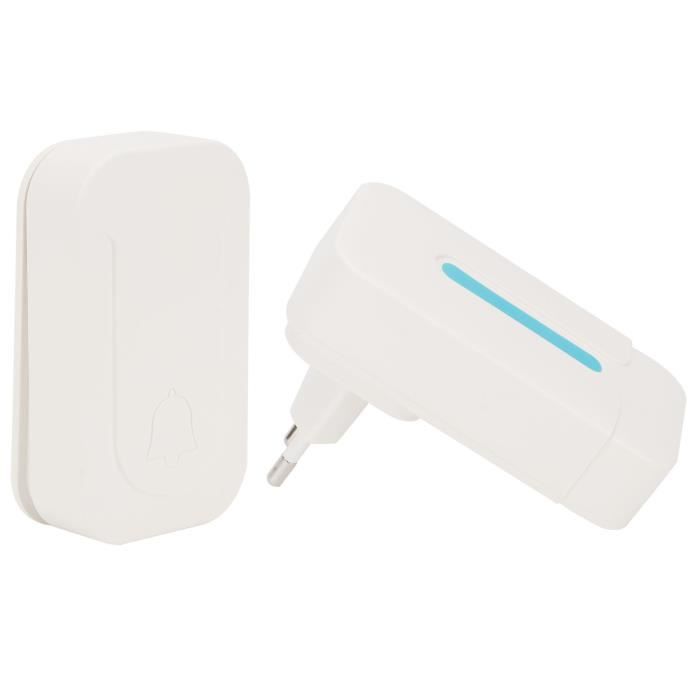 Dilwe Sonnette de porte d'entrée Sonnette de porte ABS Kit de sonnette ...