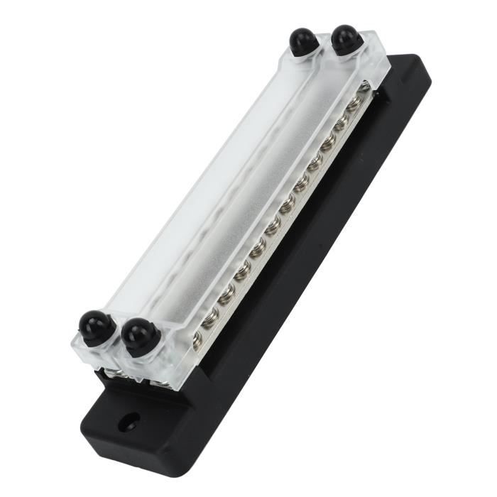 Barre De Bus QWORK 180A 12-48V – 12 Bornes à Vis, Avec 32 Cosses, Pour Voiture, Camping-car, Bateau - 2