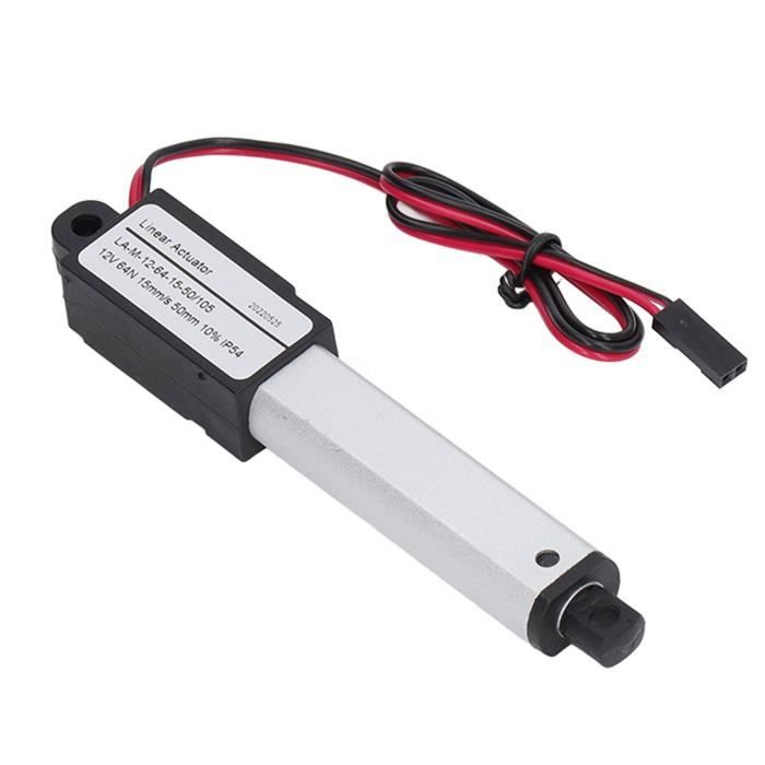 Actionneur Linéaire Micro 12V – Course 1 Pouce, Force 60N, étanche, Pour Robots Et Automatismes