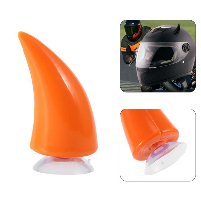 Accessoire De Casque De Moto Casque De Moto Devil Demon Horn Avec  Accessoires De Décoration Ventouse (Orange)
