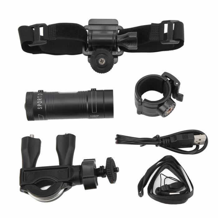 Duokon Caméra de sport pour casque de vélo Casque de vélo étanche Caméra Sport 120° Grand Angle