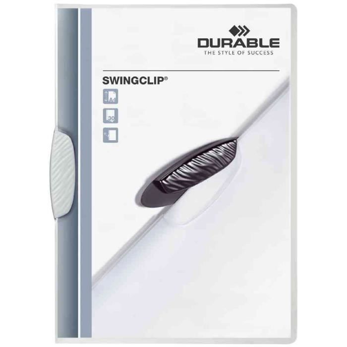 Chemise à clip SWINGCLIP, format A4, clip blanc