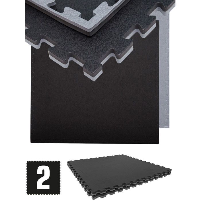 1.6qm Tapis de Sol pour Gym - 2cm - 2 Dalles en Mousse - 90x90 Puzzles de Sol 1.6qm Tapis de Sol pour Gym - 2cm - 2 Dalles en Mousse - 90x90 Puzzles de Sol