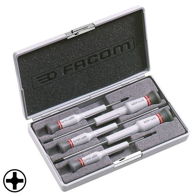 Coffret de 5 tournevis Micro Tech empreinte Phillips série AEFP.J1 FACOM