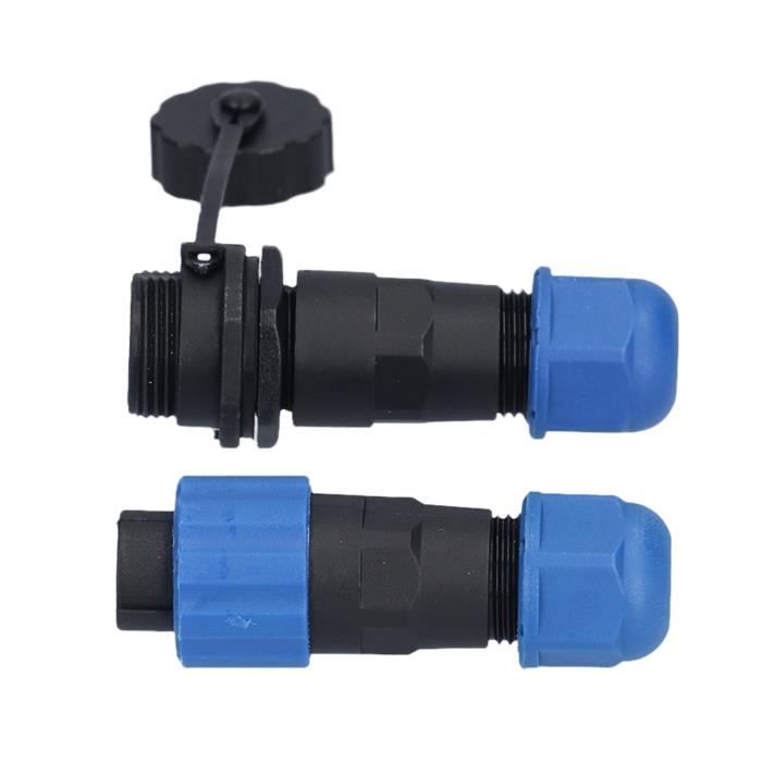 Connecteur Aviation Étanche IP68 – 5 Broches, Soudure, Pour Alimentation Extérieure – SP13 Bleu, 5A, -40°C à +85°C - 5