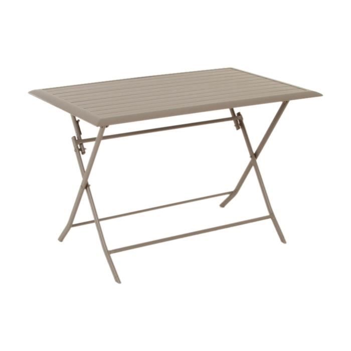 Table De Jardin Rectangulaire Azua 4 Places Taupe Achat Vente Table De Jardin Table De Jardin Rectangulaire Cdiscount