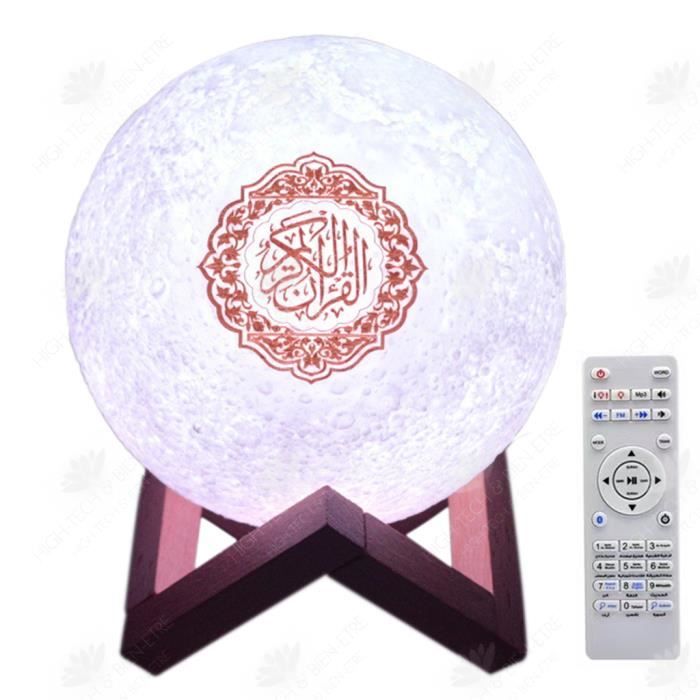 HTBE® Télécommande colorée haut-parleur bluetooth lumière de lune créative chevet LED petite lampe de table chargeant la veilleuse