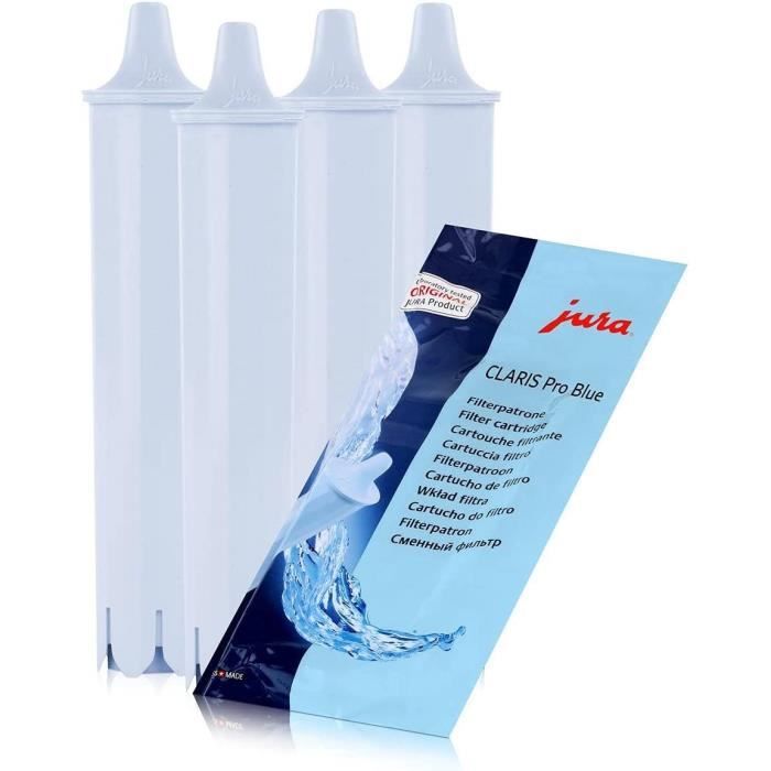 Filtre à eau Jura Claris Pro Blue 71702 - Lot de 4 cartouches filtrantes