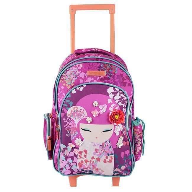 Sac a dos a roulettes KIMMIDOLL Makoto 2 compartiments Cdiscount