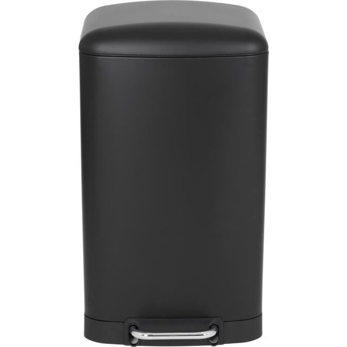 Kitchen Move Poubelle de Cuisine à Pédale - GREENWICH - 40 L - Acier Noir Mat - vue 1