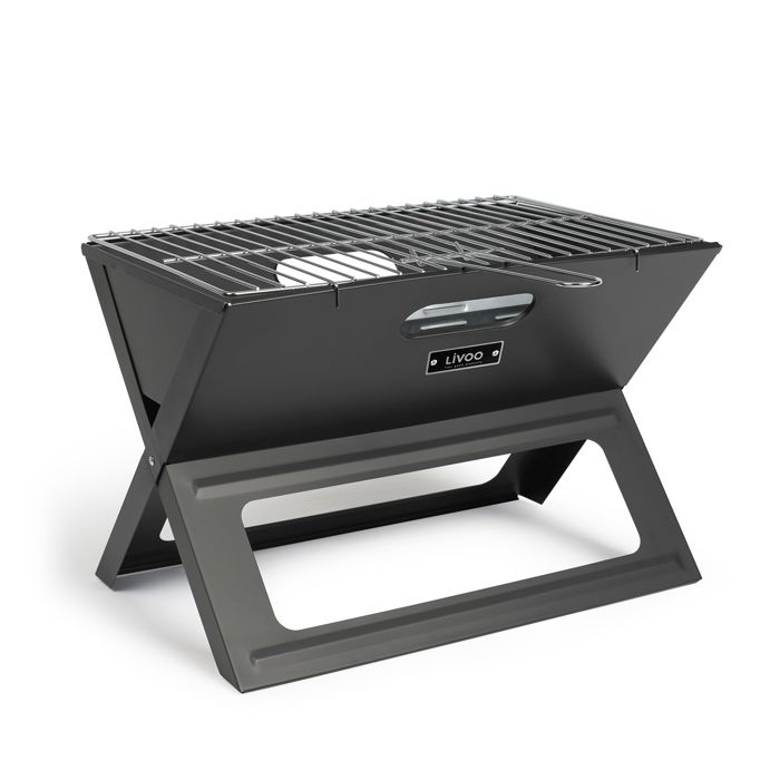 Barbecue à charbon pliable LIVOO DOC268 - Acier peint - Surface de cuisson 44,5x28,5 cm