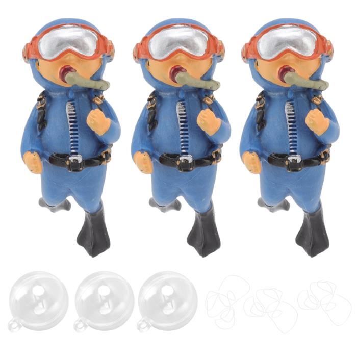 Comparer les prix de minifinker Décoration d'aquarium mignonne de petit plongeur Mignon petit plongeur décoration d'aquarium bleu animalerie vivarium