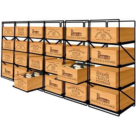 Meuble De Cuisine En Caisse De Vin Modulorack Racks Coulissants Pour 24 Caisses De Vin En Bois Soit 288 Bouteilles 288 Bouteilles Aci Mod505h Achat Vente Meuble Range Bouteille Modulorack Range Bouteilles Cdiscount