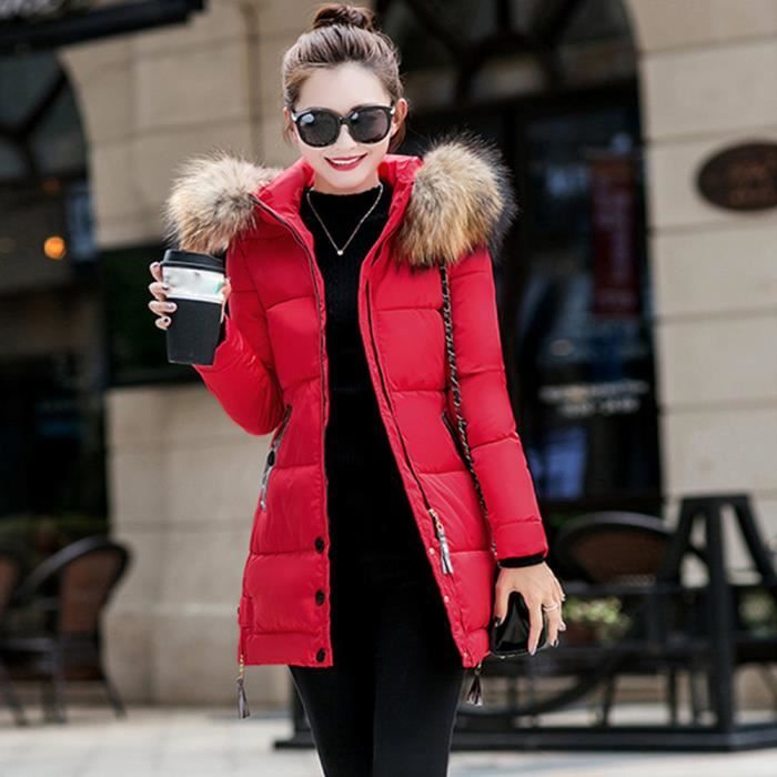 Manteau doudoune rouge shop