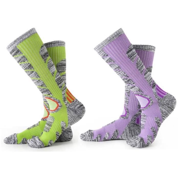 Lot de 2 Paires Chaussette de Ski Femme Randonnée Alpinisme Snowboard — free download