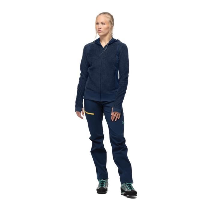 Veste Polaire - Norrona - Falketind Alpha120 Zip Hood - Bleu - Femme - Multisport Veste Polaire - Norrona - Falketind Alpha120 Zip Hood - Bleu - Femme - Multisport