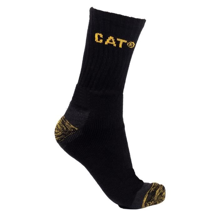 Chaussettes Caterpillar Lot de 3 Confortable Coton Noir