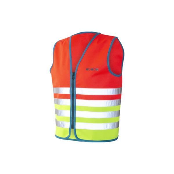 Gilet de sécurité - WOWOW - Wasabi - Rouge/Jaune fluo/Argenté - Réfléchissant - Homme