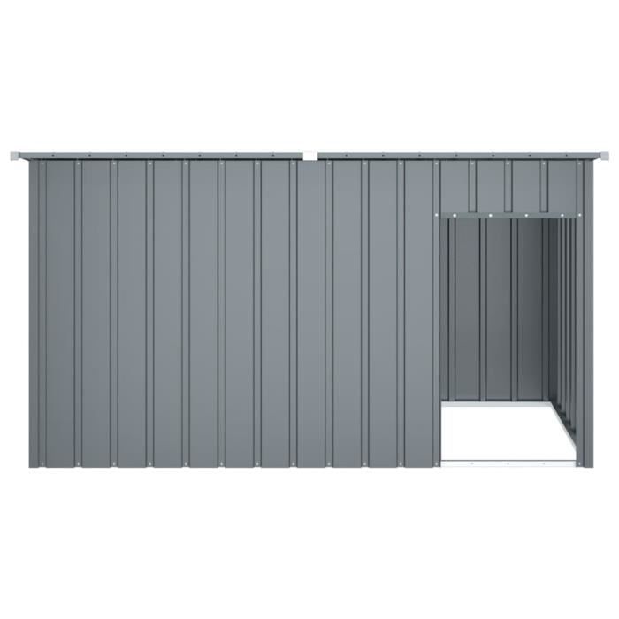 Mxzzand Niche pour chien avec toit anthracite acier galvanisé - OWL118364