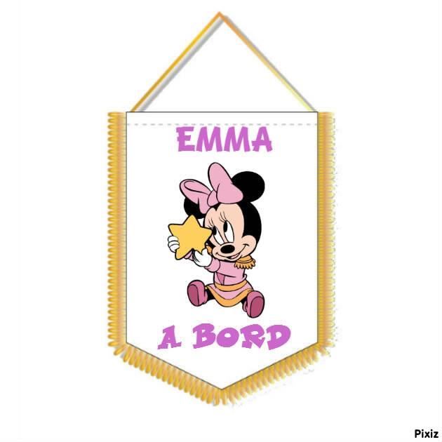 Original Fanion Bebe A Bord Personnalisable Baby Minnie Neuf F001 Cdiscount Auto