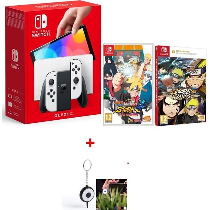 Nintendo - Pack Nintendo Switch OLED NARUTO Blanche - 1 jeu et 1 accessoire  - Console Switch - Rue du Commerce