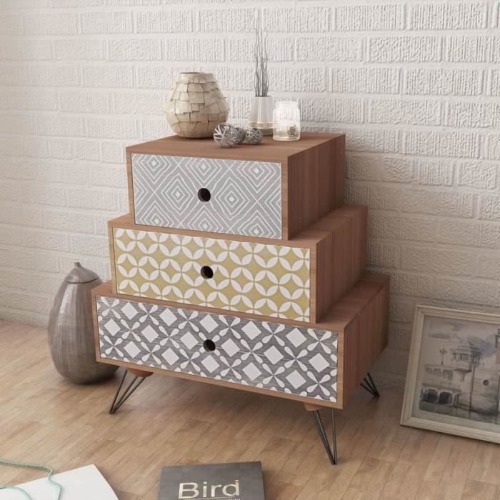 Table De Chevet Chevet Scandinave Contemporain Table De Nuit Avec