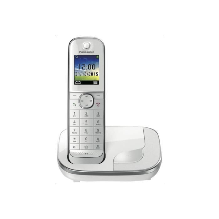 Panasonic KX-TGJ310GW Téléphone sans fil avec ID d'appelant DECT blanc
