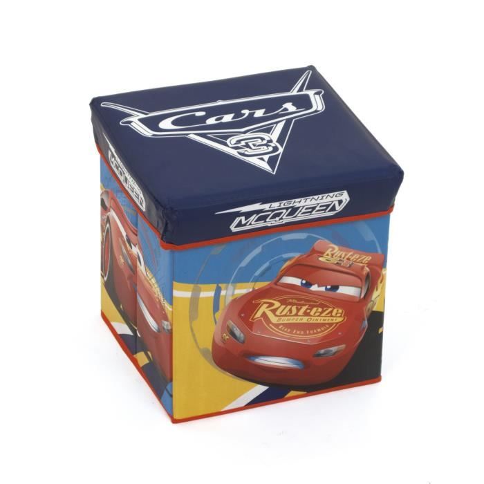 Disney Cars Boite De Rangement Et Pouf 2 En 1 30x30x30cm Achat