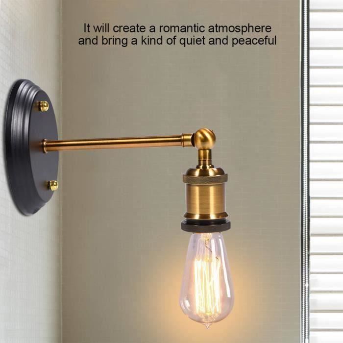 2 Ensembles Support Lampe Murale Uonlytech - Bras Oscillant Industriel Métal - Pour Appliques Et Lampes