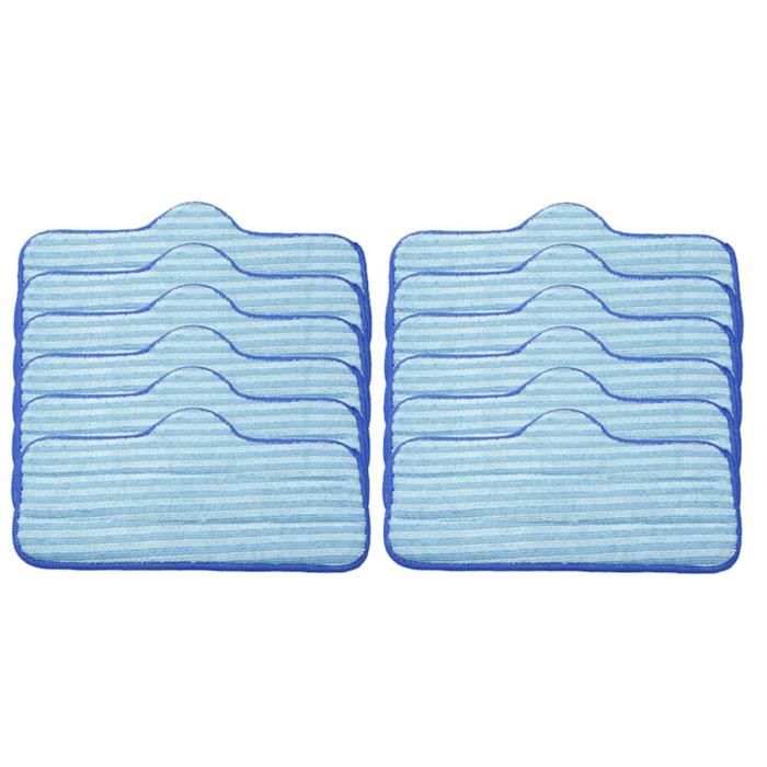 Lot De 10 Tampons Lavables Microfibre Pour Nettoyeur Vapeur - Compatibles Avec La Plupart Des Marques - Dimensions 14x7.5 Cm
