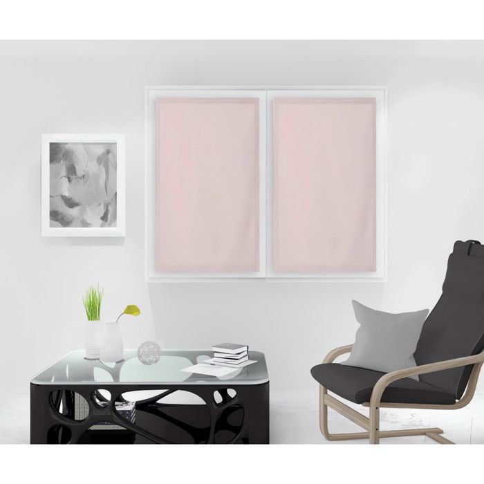 Paire de brise bise 70x120 cm DOLLY rose