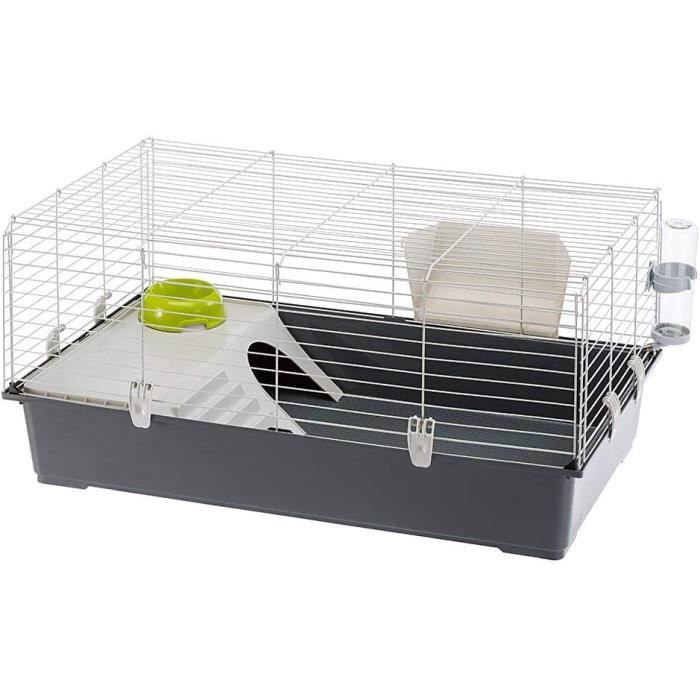 Comparer les prix de Ferplast Cage Rongeur RABBIT 100 pour Lapins, Cochons d'Inde, Cochons d'Inde, en Métal, Accessoires inclus : Mangeoire, Abreuvoi1