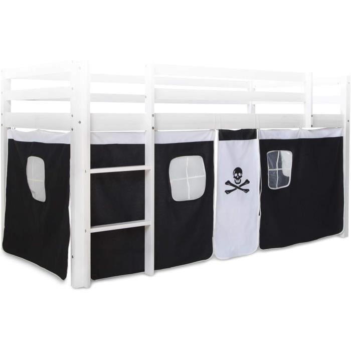 Rideau Occultant Pour Lit Superposé - Rideau Lit Mezzanine Polyester Anti-Moustique 1.2m/1.5m X 2m, Intimité & Confort