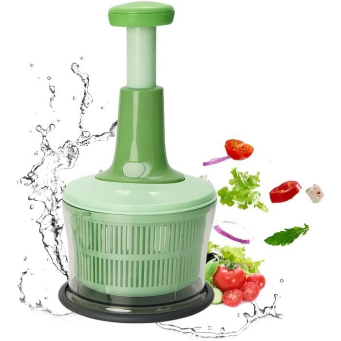 Passoire Et Bol De Lavage 2 En 1 - Grande Capacité Pour Fruits, Légumes, Riz, Pâtes | Vert | 25,5 X 17 X 8 Cm