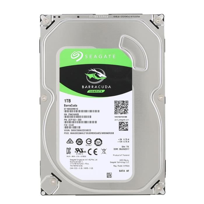 Disque Dur Interne 64mb Cache De 3 5 Pouces De St1000dm010 Seagate