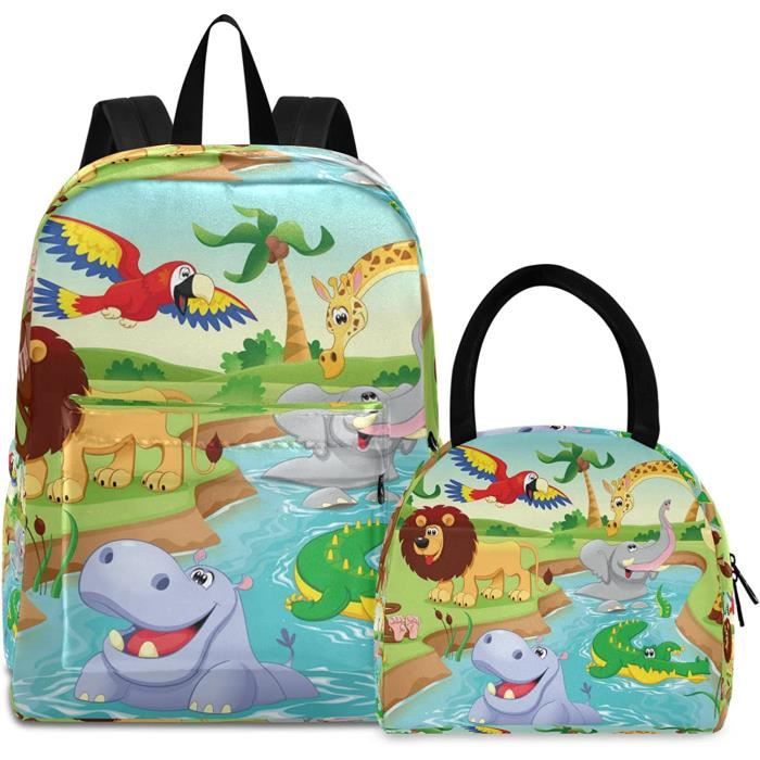 Sac À Dos Mignon Avec Motif De Girafe Et Feuilles Tropicales Pour