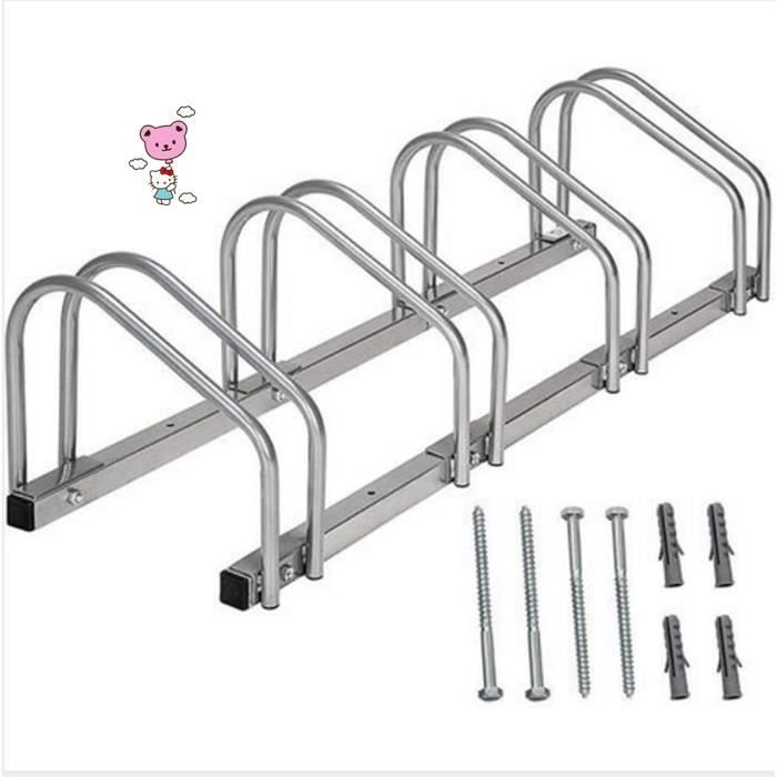 Râtelier 4 Vélos Au Sol - Système Porte-Vélo - Support Pour 4 Vélos En