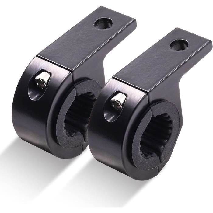 Support Universel Pour Phare De Moto – Réglable 38-41mm – Fixation Fourche Sans Perçage – 2 Pièces – Aluminium Noir - 7
