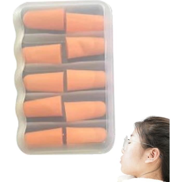 Lot De 4 Pinces Nasales Métal + 4 Paires Bouchons Oreilles Natation – Orange, Silicone – Anti-eau, Anti-bruit – Pour Plongée, Sommeil, étude