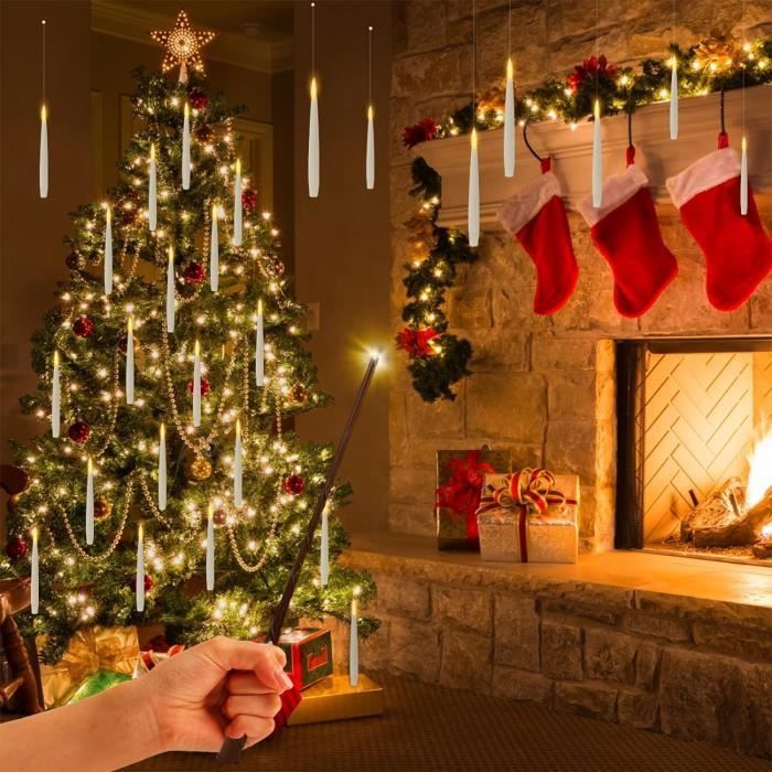 Bougie lumineuse LED Père Noël flocon de neige pour Noël, vacances, fête,  décoration de table, fonctionne sur USB, bougies romantiques pour  célébration saisonnière : : Outils et Bricolage
