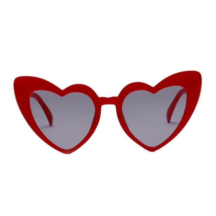 Lunettes de soleil coeur noir cheap