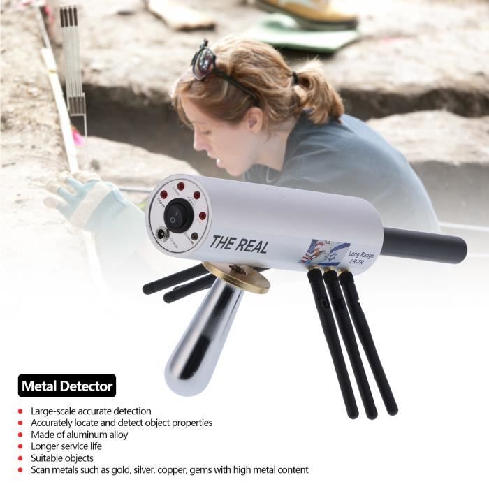 Détecteur De Métaux Portable AKS - 6 Antennes, Portée Jusqu'à 1000m - Pour Recherche De Métaux