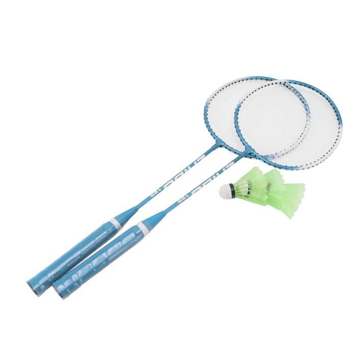 Set de Badminton complet avec filet 295 x 38 x 154 cm, raquettes, volants  et étui de rangement Bleu - Cdiscount Sport