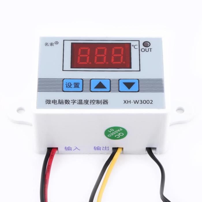 Contrôleur de température DC12V commutateur de commande de thermostat de contrôleur de température numérique avec capteur de sonde 